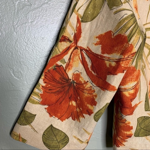 Andre’ Oliver Linen Open Front Blazer - Picture 6 of 9